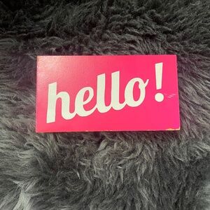 Hello/Goodbye two sided sign